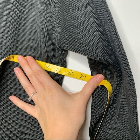 Peruvian Connection dark grey knit cardigan blazer - Picture 6 of 8